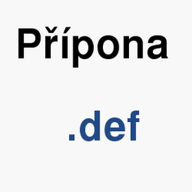 V�znam slova, term�n, co je to def? Jak a v �em konvertovat, vytvo�it, zobrazit, prohl�et, zm�nit, upravit, editovat soubor s p��ponou def (Konfigura�n� soubory)